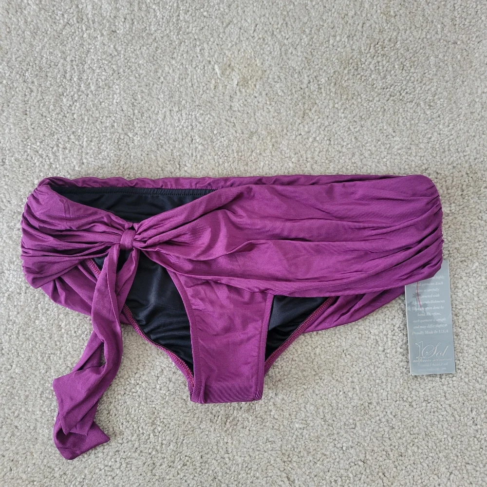 Canyon Beachwear 1 Sol Bikini Swimsuit Purple Size Large NWT